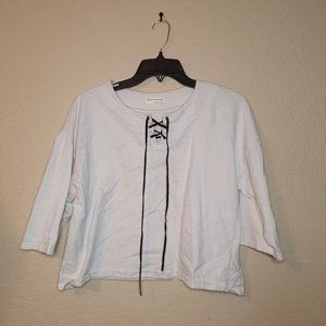 White Long sleeve Flare Top